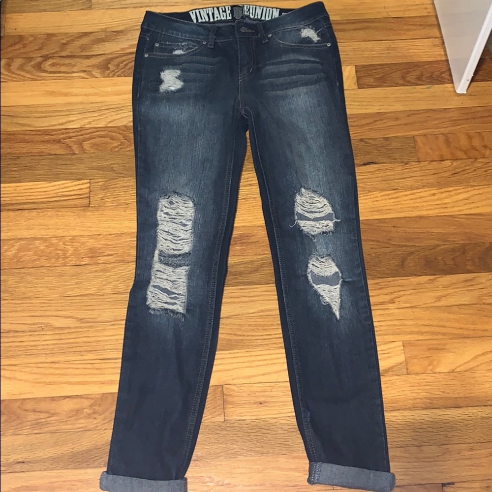 Distressed jeans